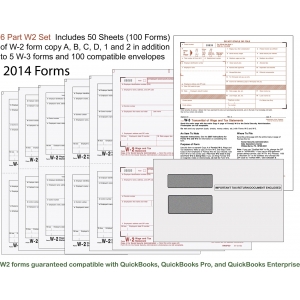 QuickBooks 6 part W2 Set for 100 employees for 2015