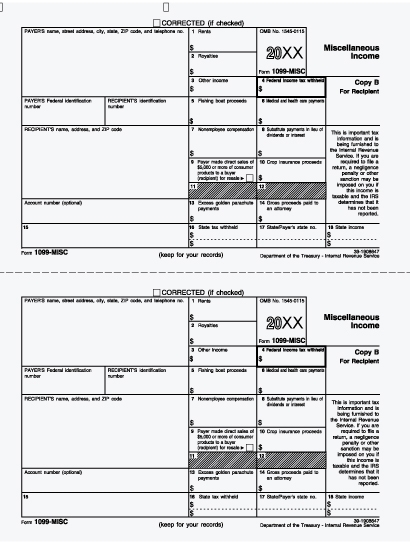 Who uses a 1099 tax form?