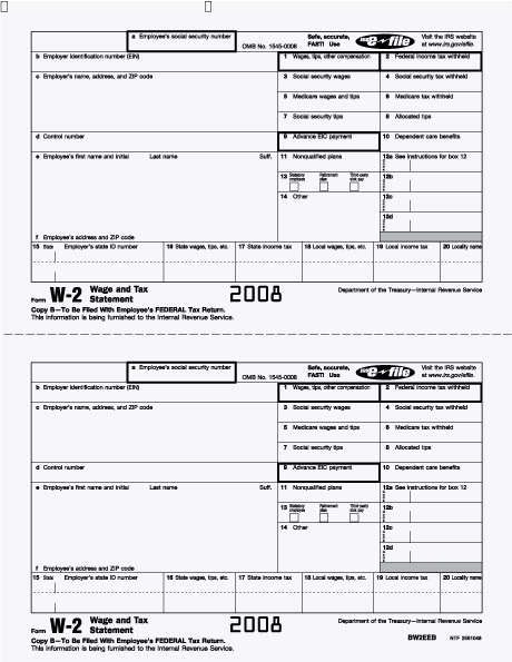 W-2 Employee Federal Copy B